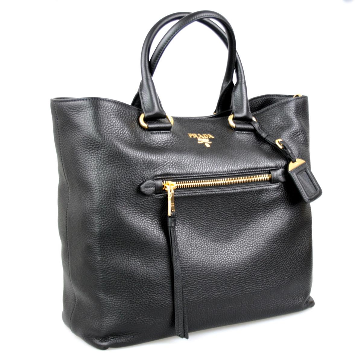 AUTHENTIC LUXURY PRADA BAG SHOPPER HANDBAG BN2754 BLACK NEW | eBay