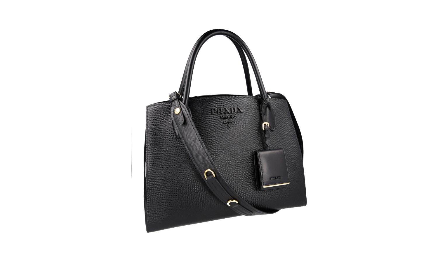 PRADA Saffiano Leather Monochrome Shoulder Bag / Handbag - 1BA155