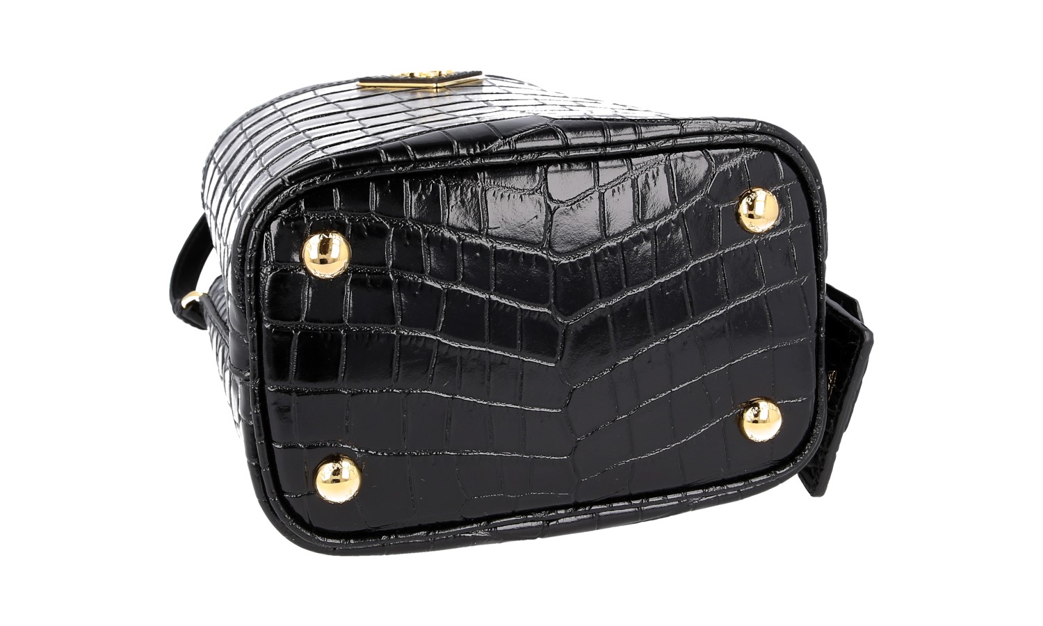 LUXURY PRADA PANIER BAG HANDBAG 1BA217 BLACK CROC STAMPED | eBay