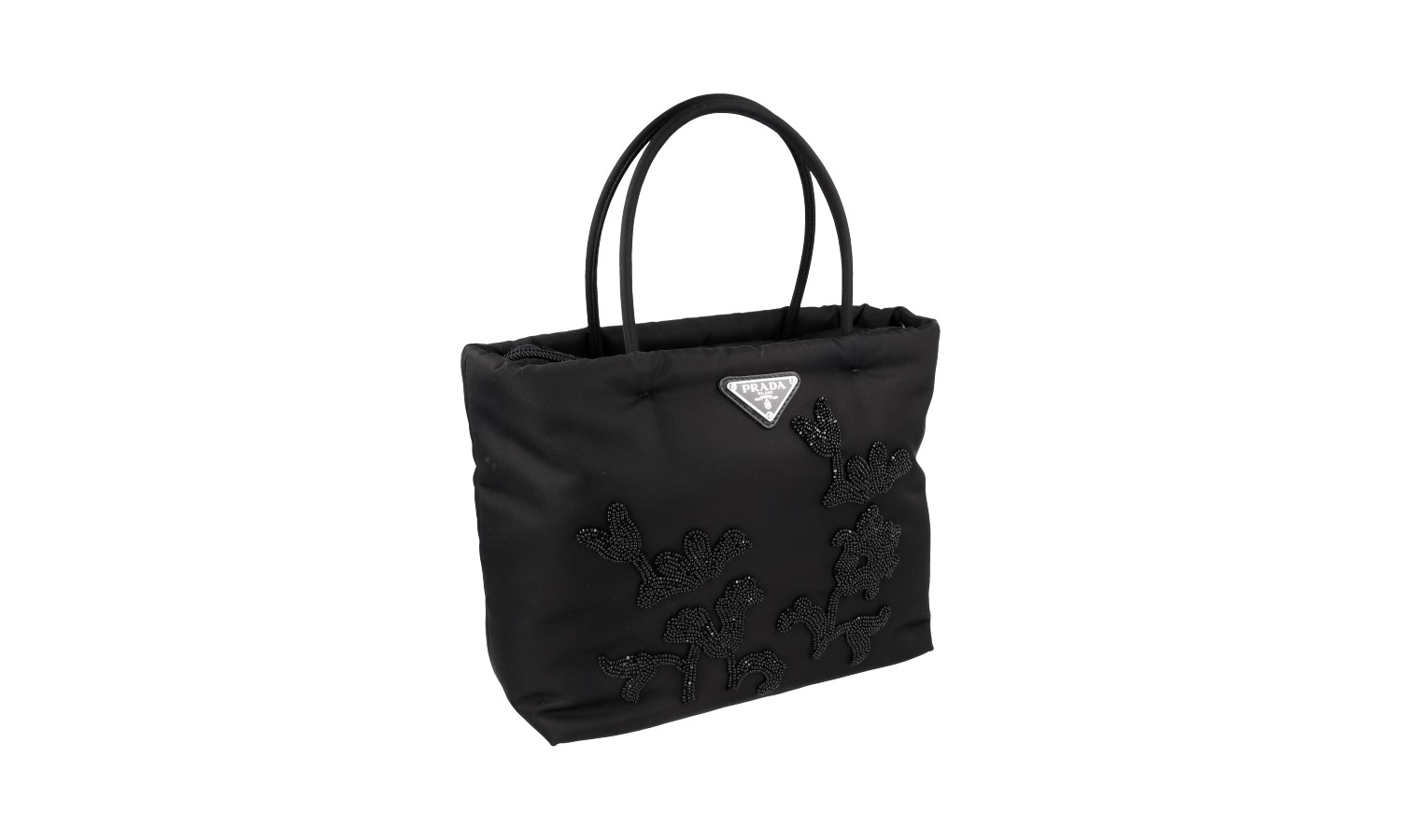 PRADA Nylon CRYSTAL Bag Tote Shopper Handbag - Black - NEW | eBay