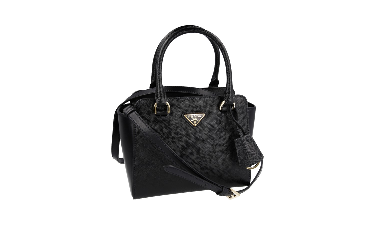 ハンドバッグ PRADA Saffiano handbag Black  1BG887VOOG2A4A Black Medium Prada Double Saffiano Leather Bag | PRADA