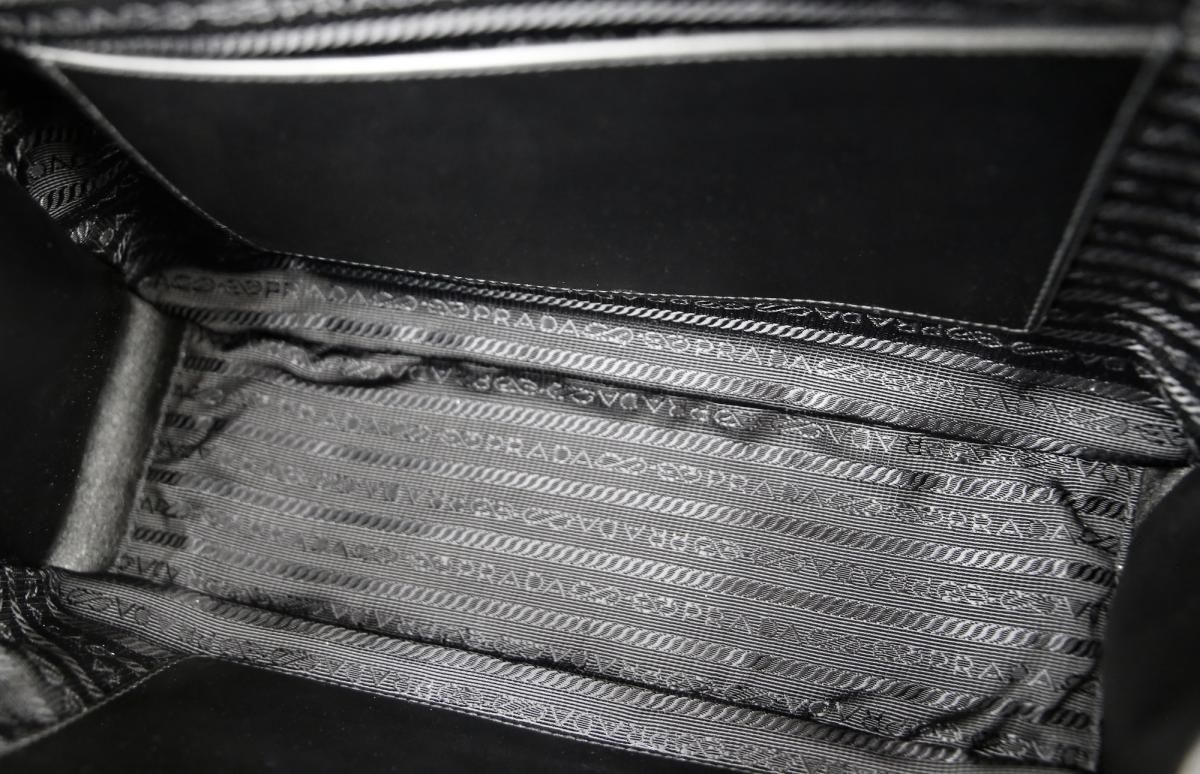 AUTH LUXURY PRADA MIRAGE SHOULDER BAG HANDBAG 1BB045 BLACK