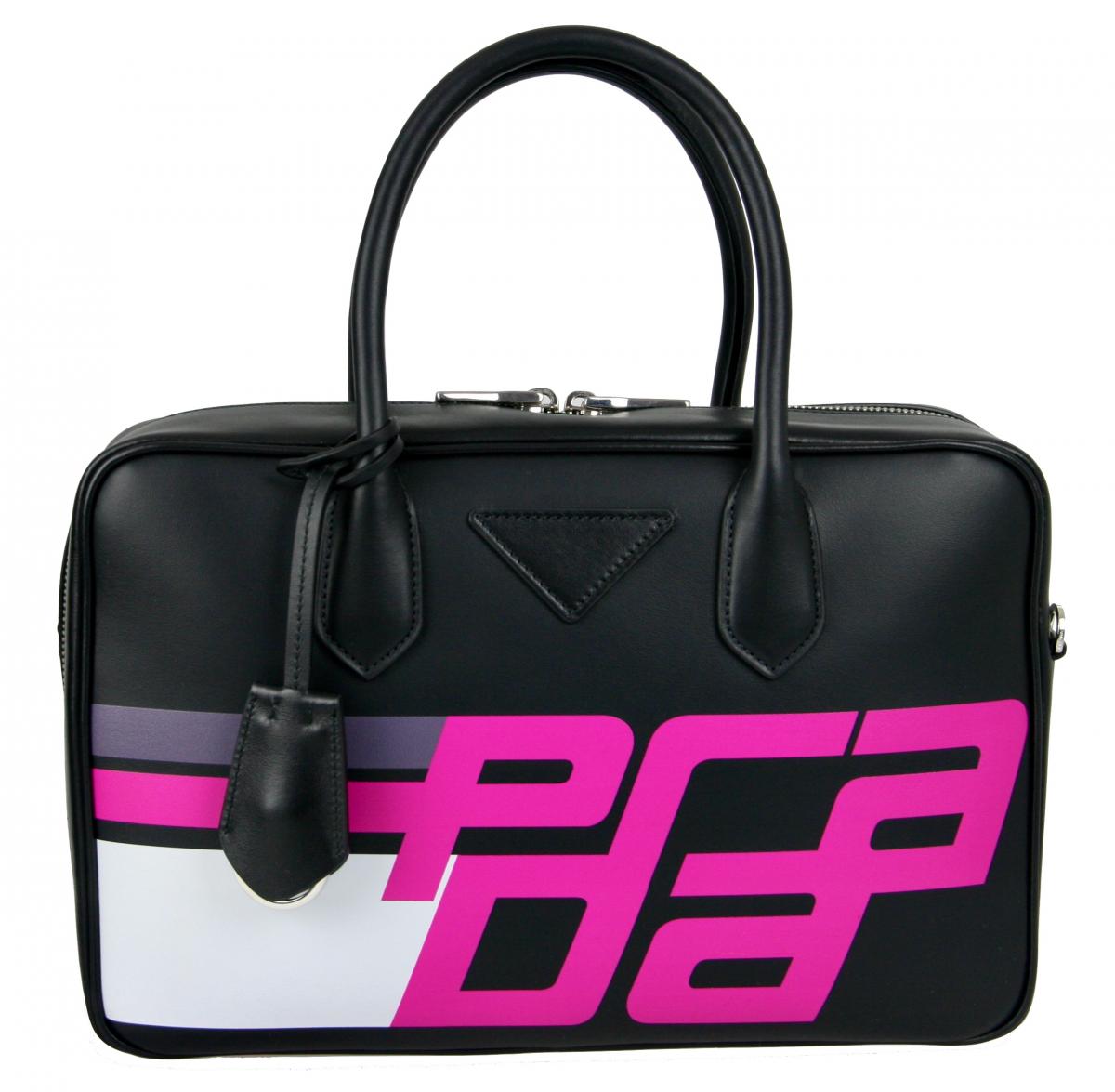 【VIP価格】PRADA Logoed Handbag AUTH LUXURY PRADA SHOULDER BAG HANDBAG 1BB045 BLACK LEATHER