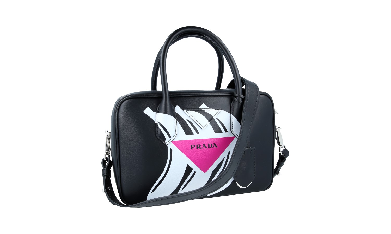 PRADA BANANAS SHOULDER BAG CROSSBODY HANDBAG 1BB049 BLACK | eBay