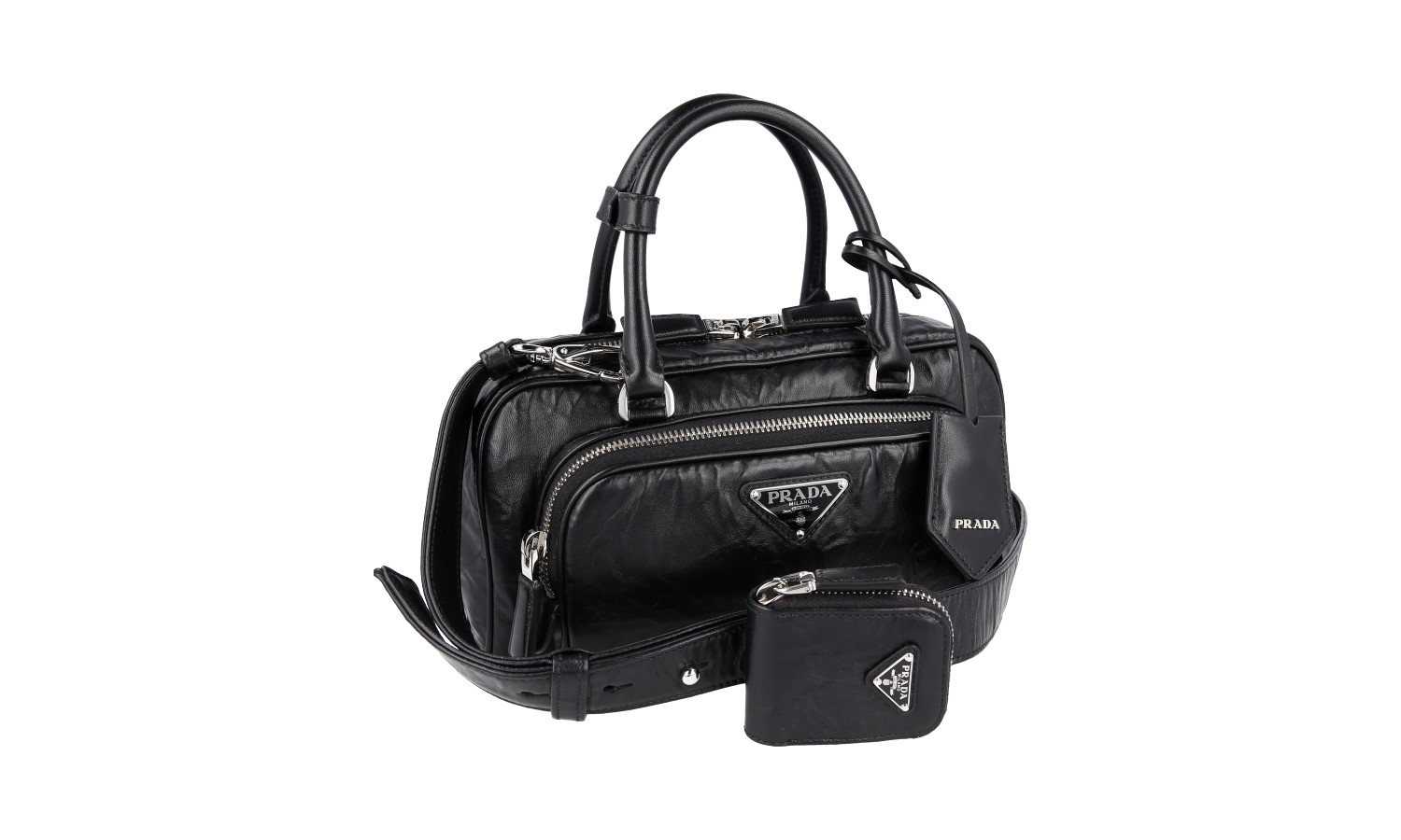 PRADA RE-EDITION 2001 SHOULDER BAG HANDBAG 1BB099 BLACK NEW