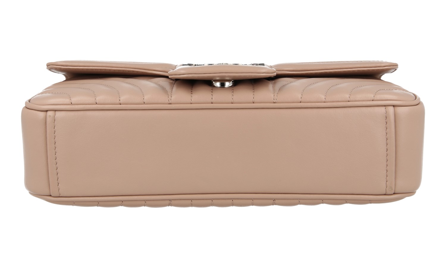 PRADA DIAGRAMME SHOULDER BAG HANDBAG 1BD108 BEIGE LEATHER