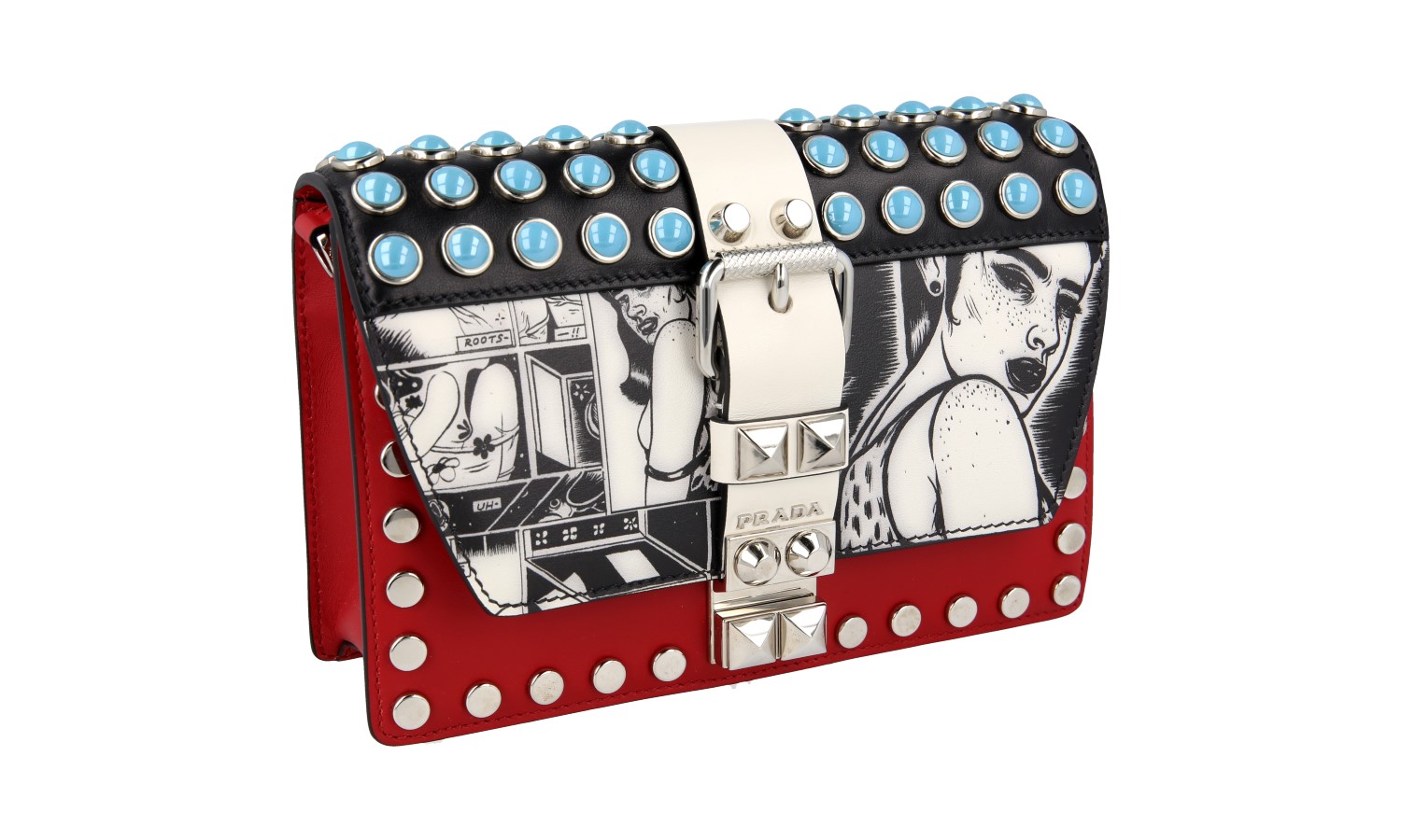 PRADA COMIC ELEKTRA LIMITED SHOULDER BAG HANDBAG 1BD121 RED NEW | eBay