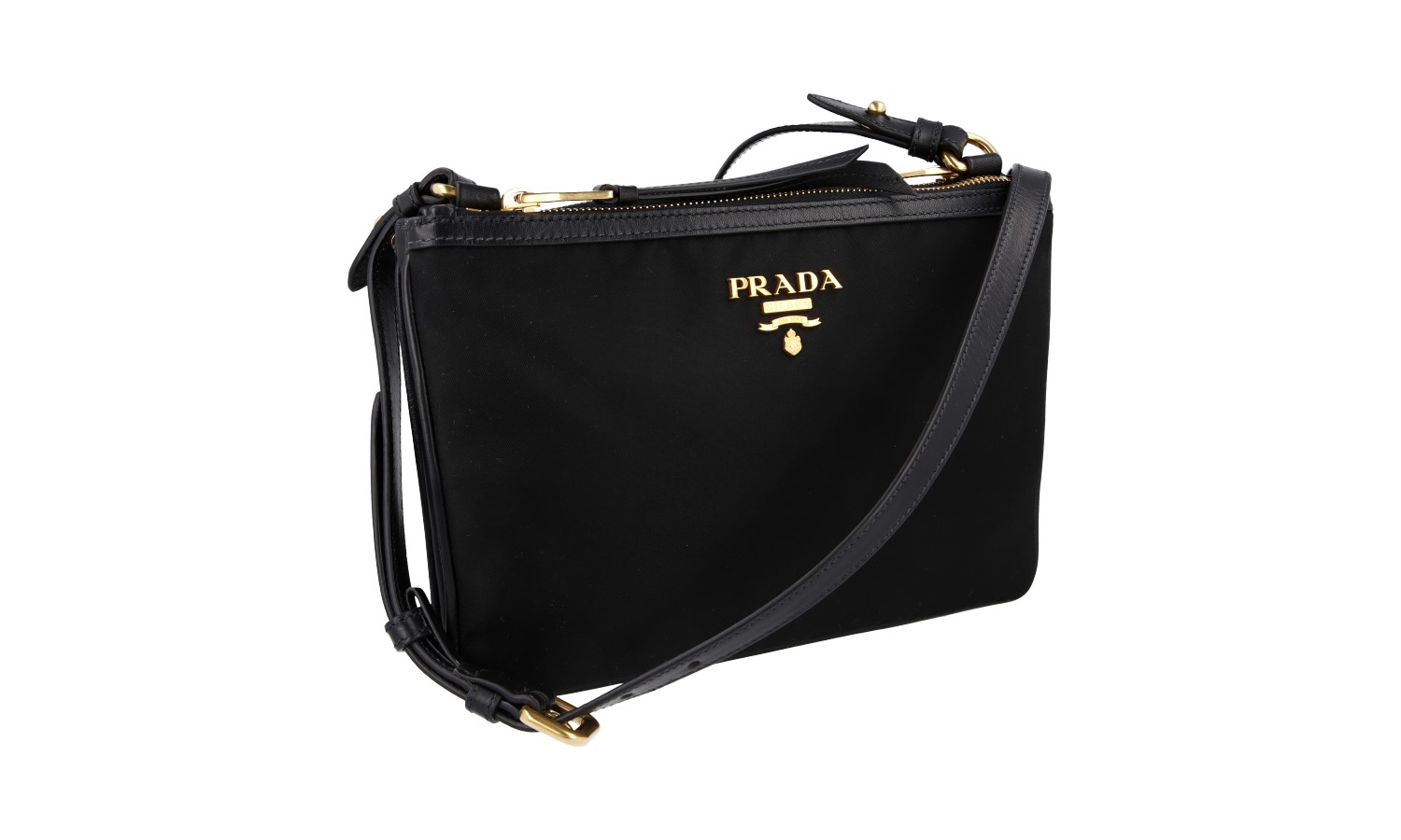 LUXURY PRADA SHOULDER BAG BANDOLIERA 1BH046 BLACK NYLON NEW | eBay