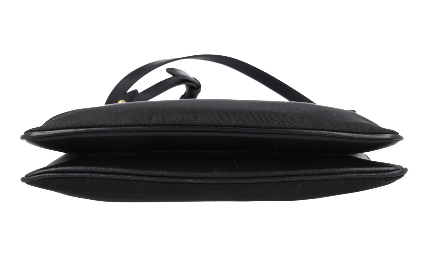 LUXURY PRADA SHOULDER BAG BANDOLIERA 1BH046 BLACK NYLON NEW