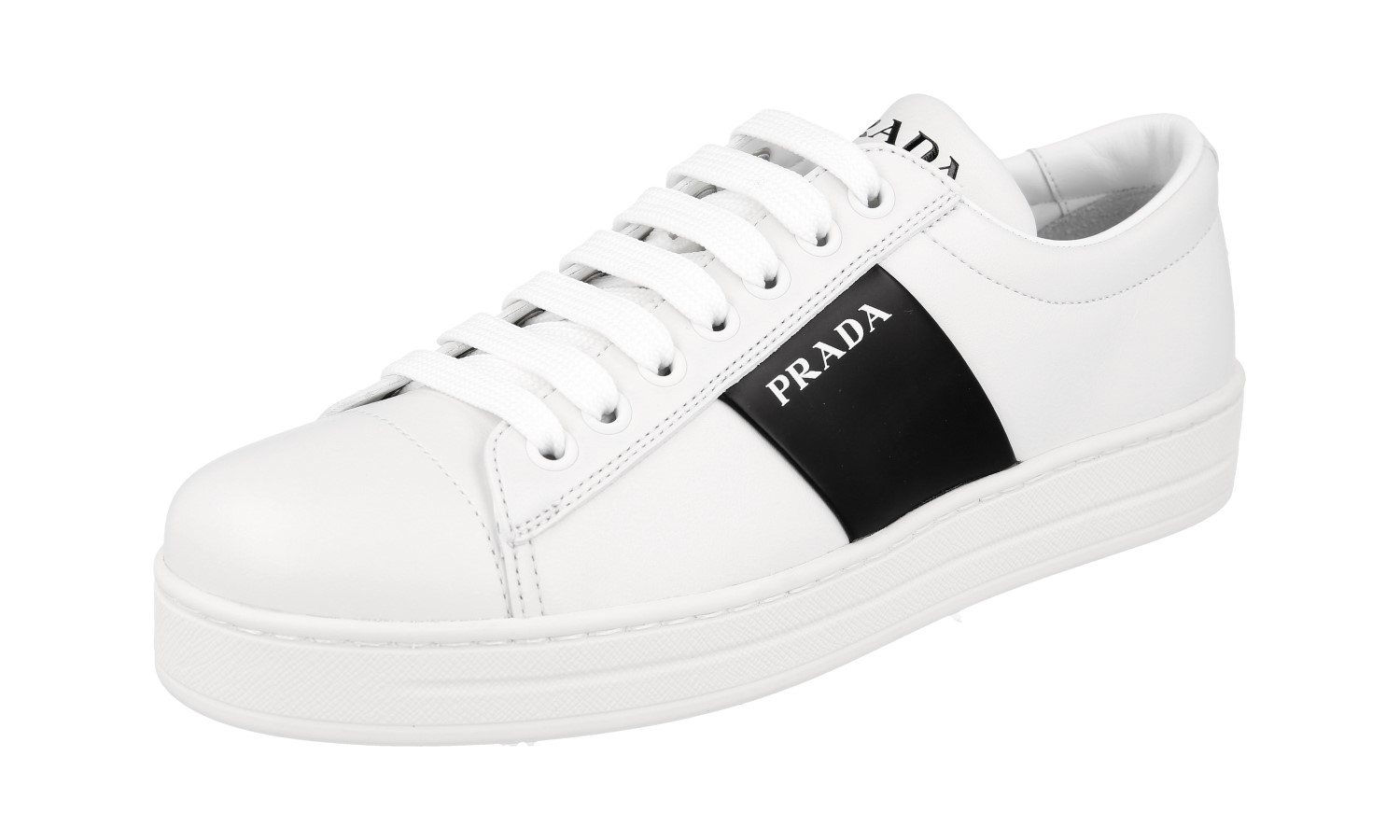 【関税込み】prada Downtown' sneakers Prada - Downtown Bianco & Mango Two-Tone Leather Sneaker
