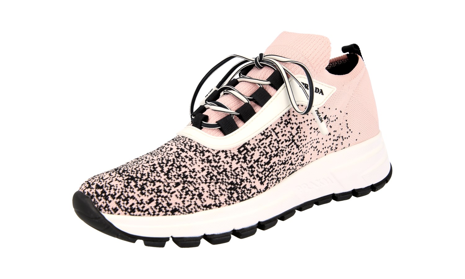 セール★PRADA★1D246M PRADA Mesh Cloudbust Slip On Sneakers 1E293I Black White NEW