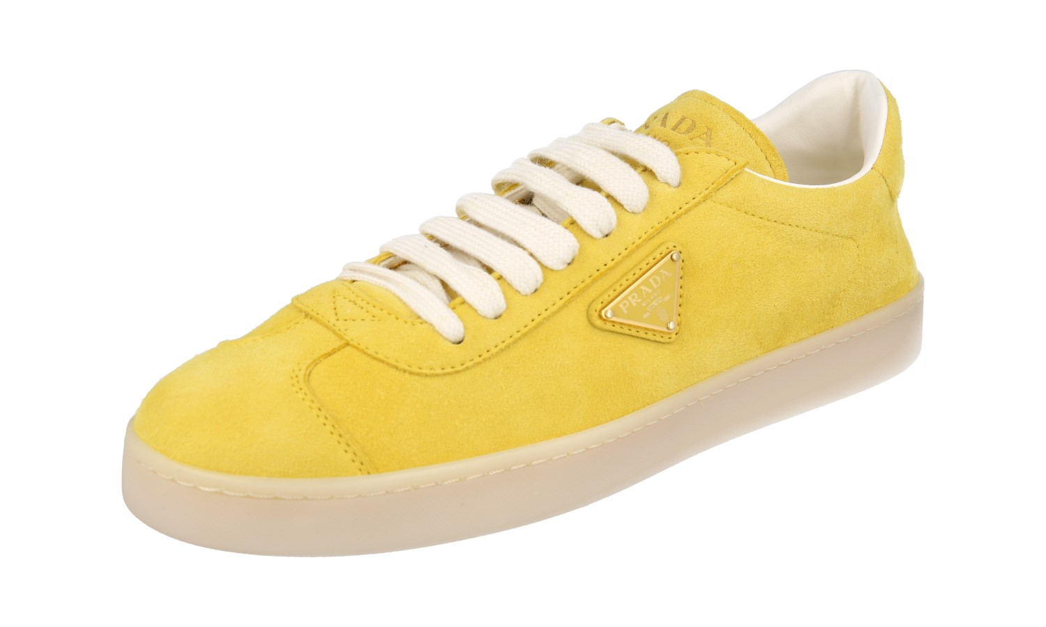 PRADA Suede Lane Sneakers - 1E413N - Yellow - NEW - US 9.5