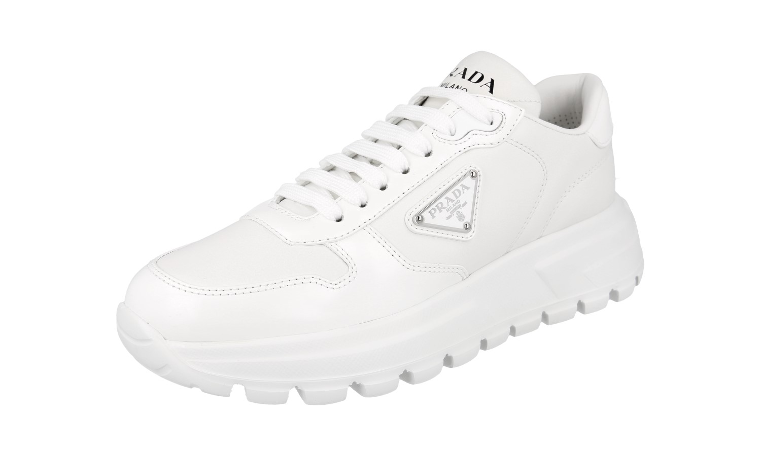PRADA PRAX 01 SNEAKERS SHOES 1E804M WHITE LEATHER NEW | eBay