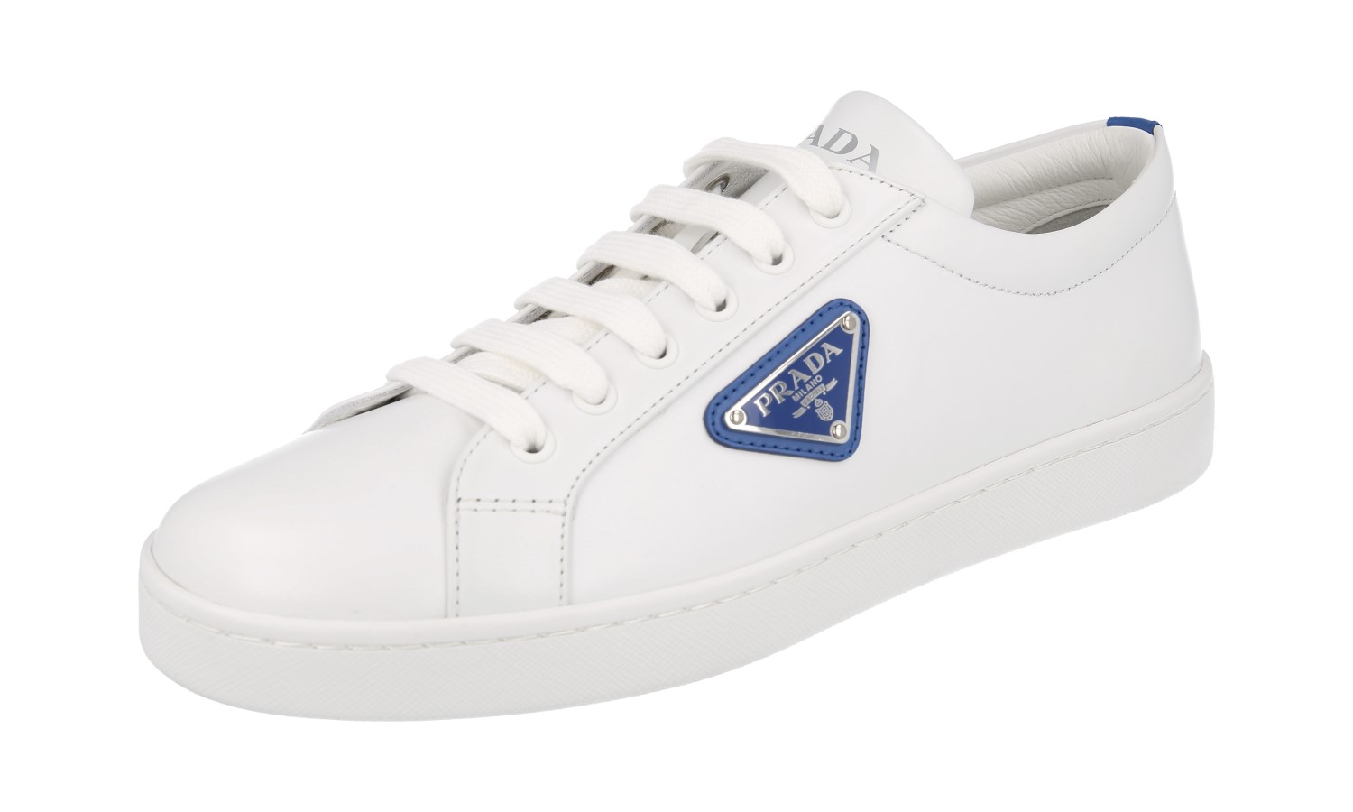 美品 prada sports square leather sneaker Prada Leather Sneakers | Saks Fifth Avenue