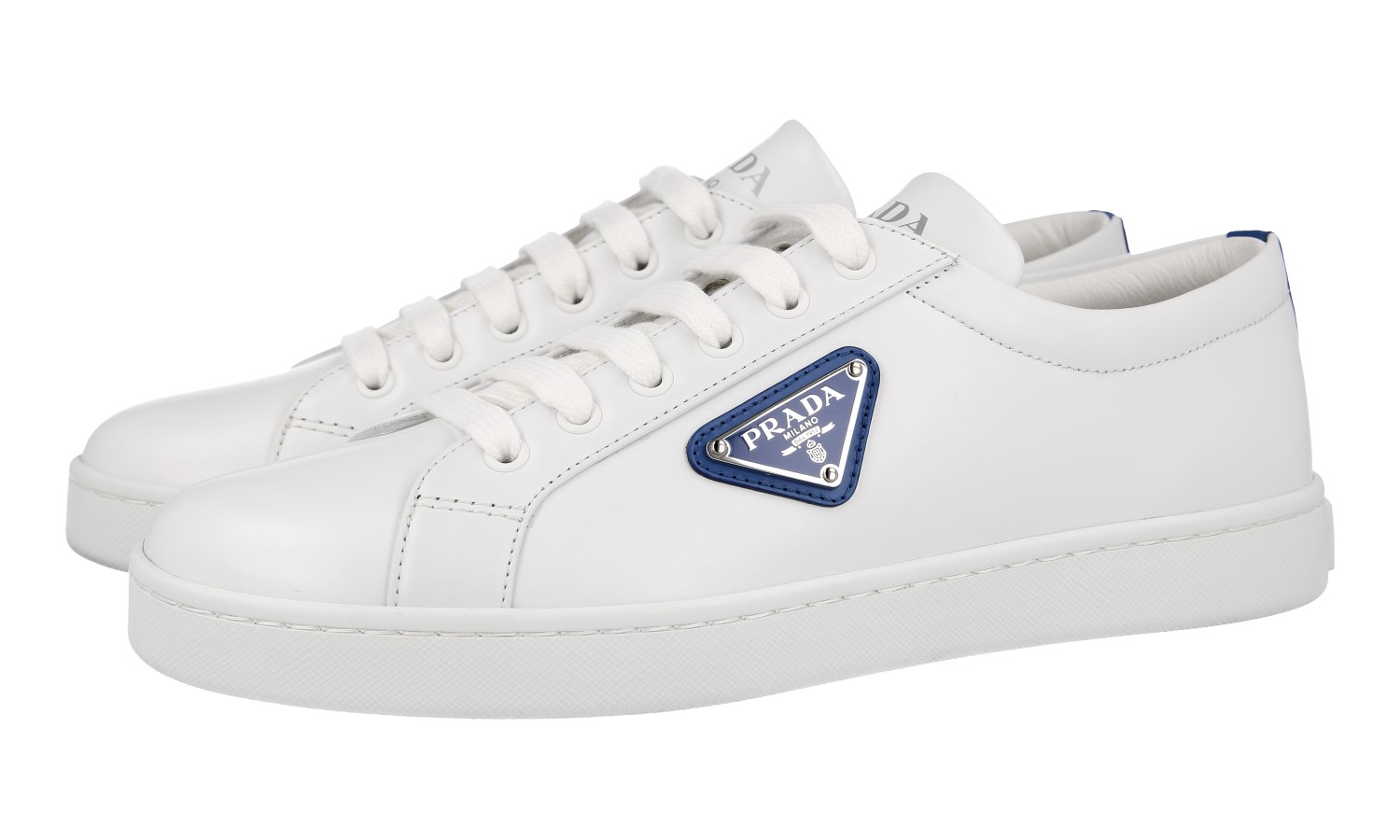 良品 PRADA SPORT トップス ボルドー M ロゴ Prada - Downtown White & Black Leather Logo Sneaker