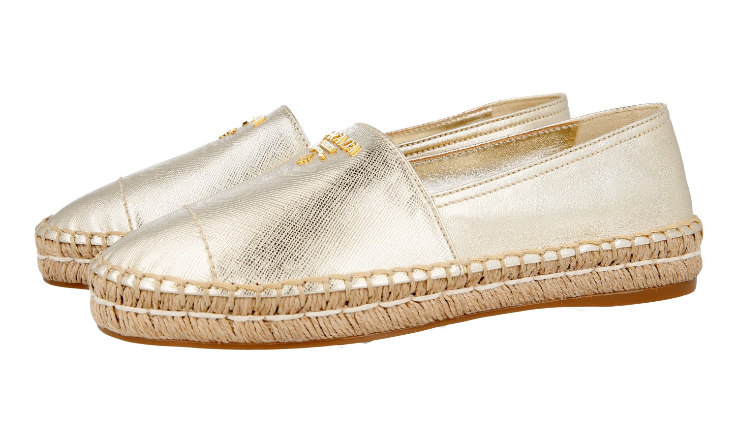 スリッポン PRADA SS25 Gold leather espadrilles (1S868NF00579A F0522) 1S276H_3KOZ_F0846_0041.jpg