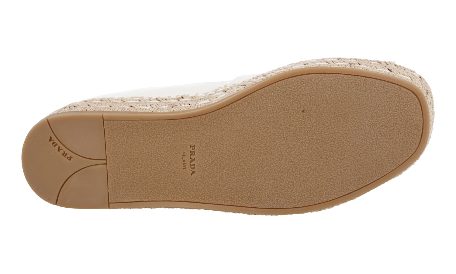 現行品　Prada Peep Toe Espadrilles ホワイトレザー Prada - White Patent Leather Cut Wedge Sandals | Mitchell Stores