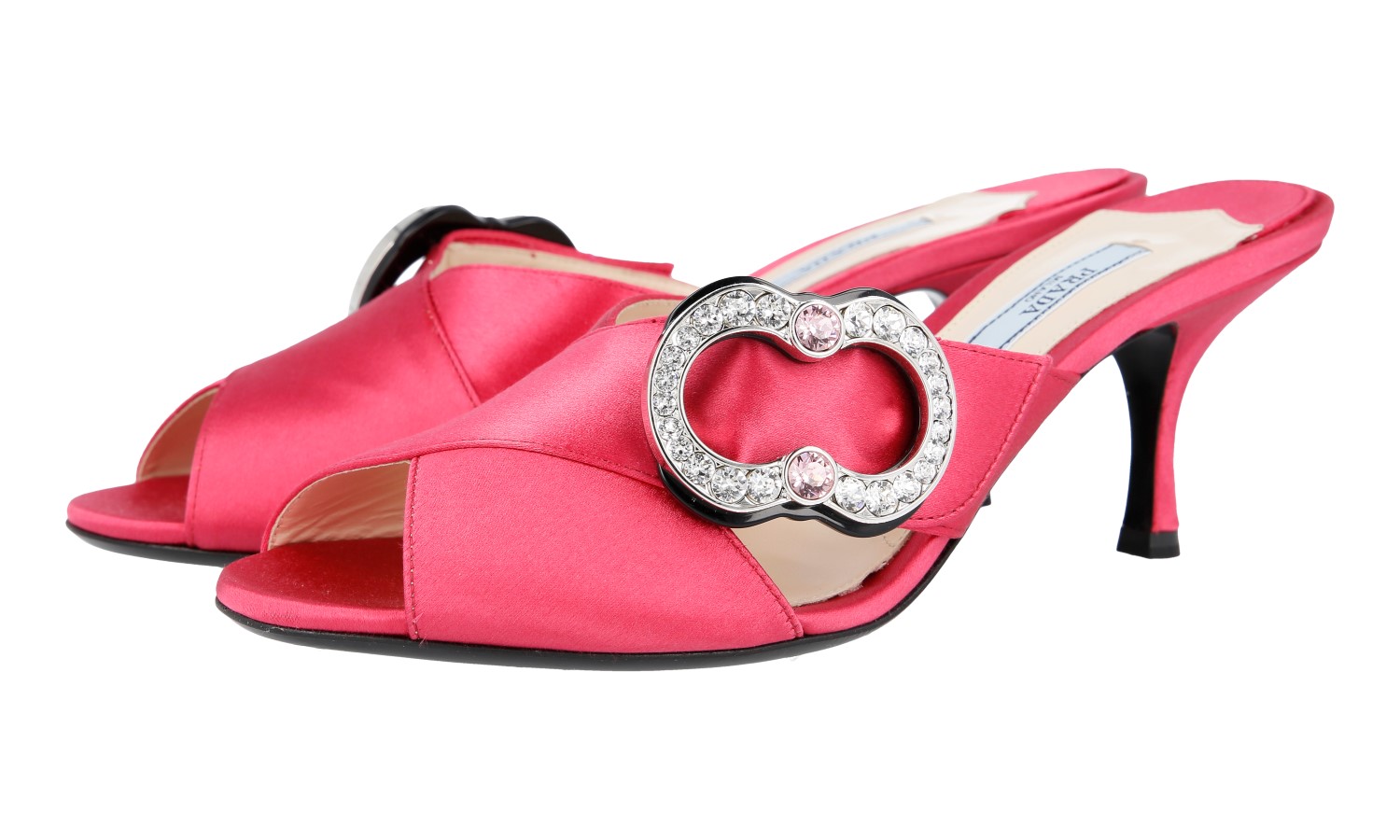 新品　PRADA パンプス　ピンク LUXURY PRADA SANDALS SHOES 1XX370 PINK SATIN NEW US 10.5 EU
