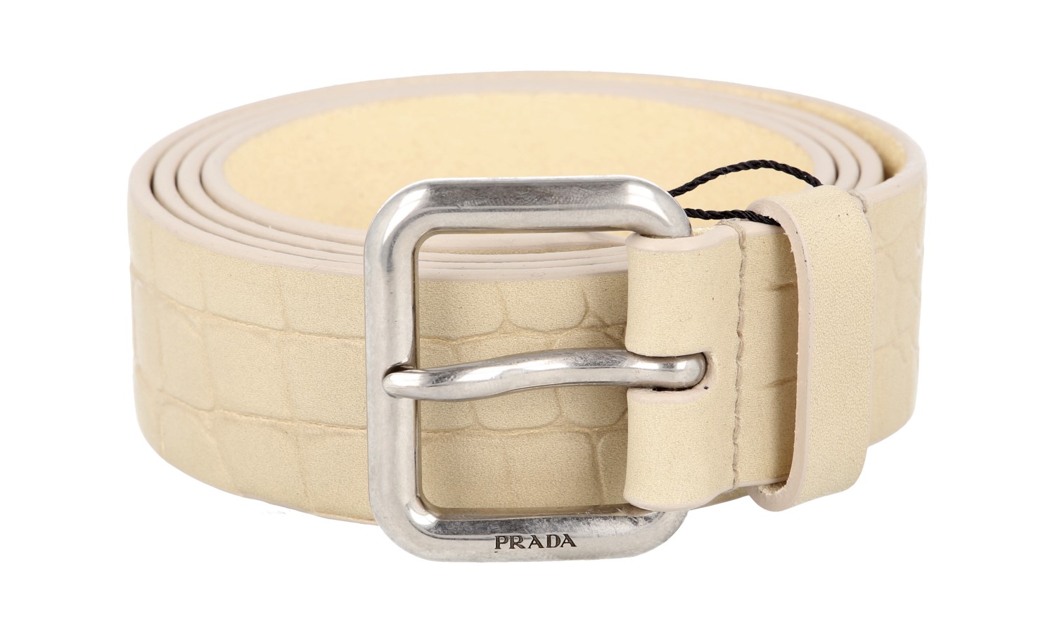 LUXURY PRADA BELT 2C5456 BEIGE LEATHER NEW 105cm | eBay