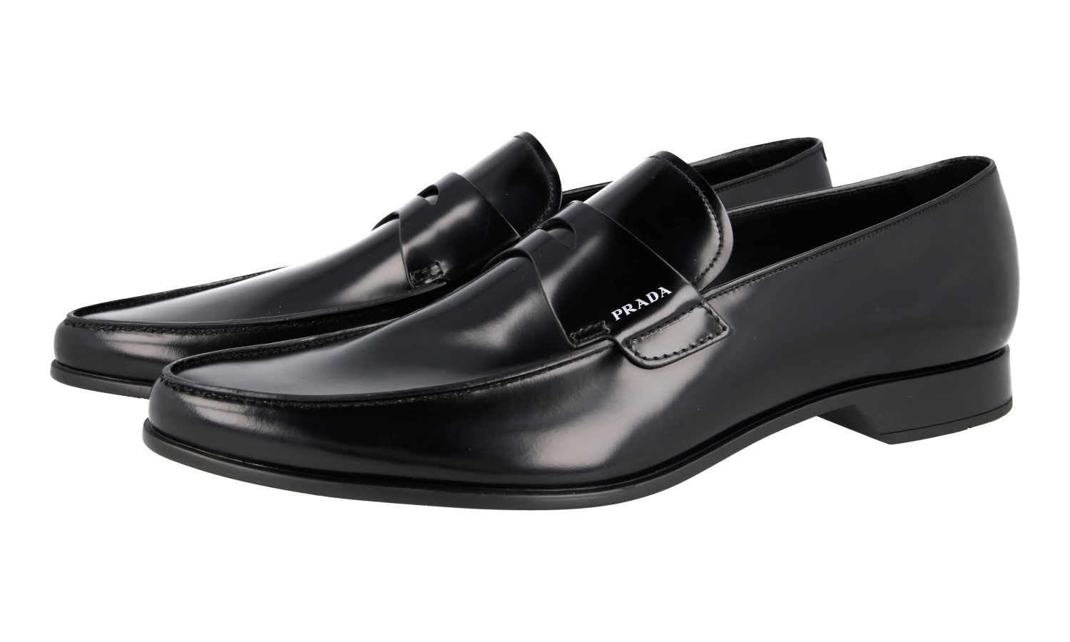 Prada polished leather loafers Prada Men main image 3