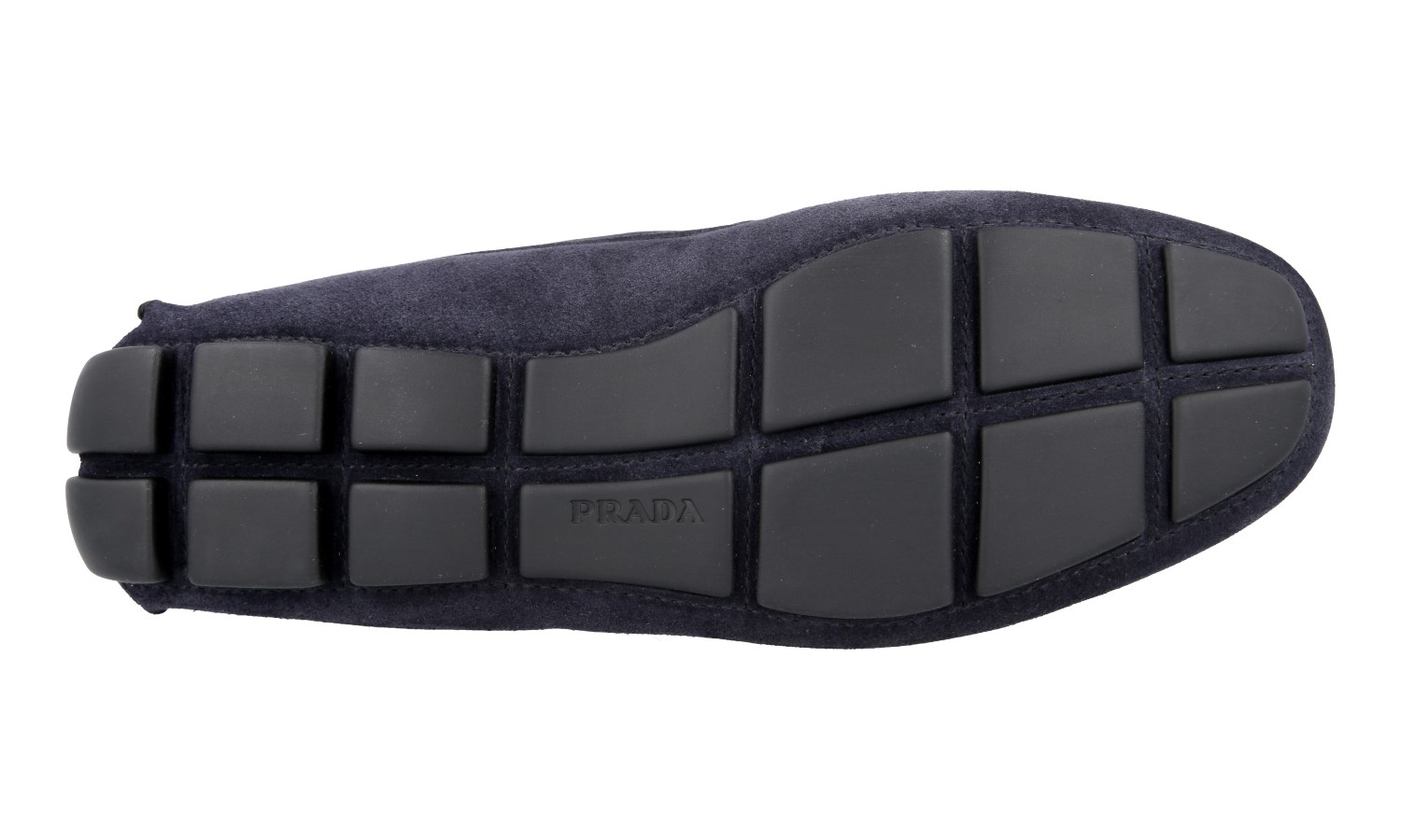 PRADA NAVY BLUE LOAFERS 2DD001 Pre-owned Prada Men main image 3