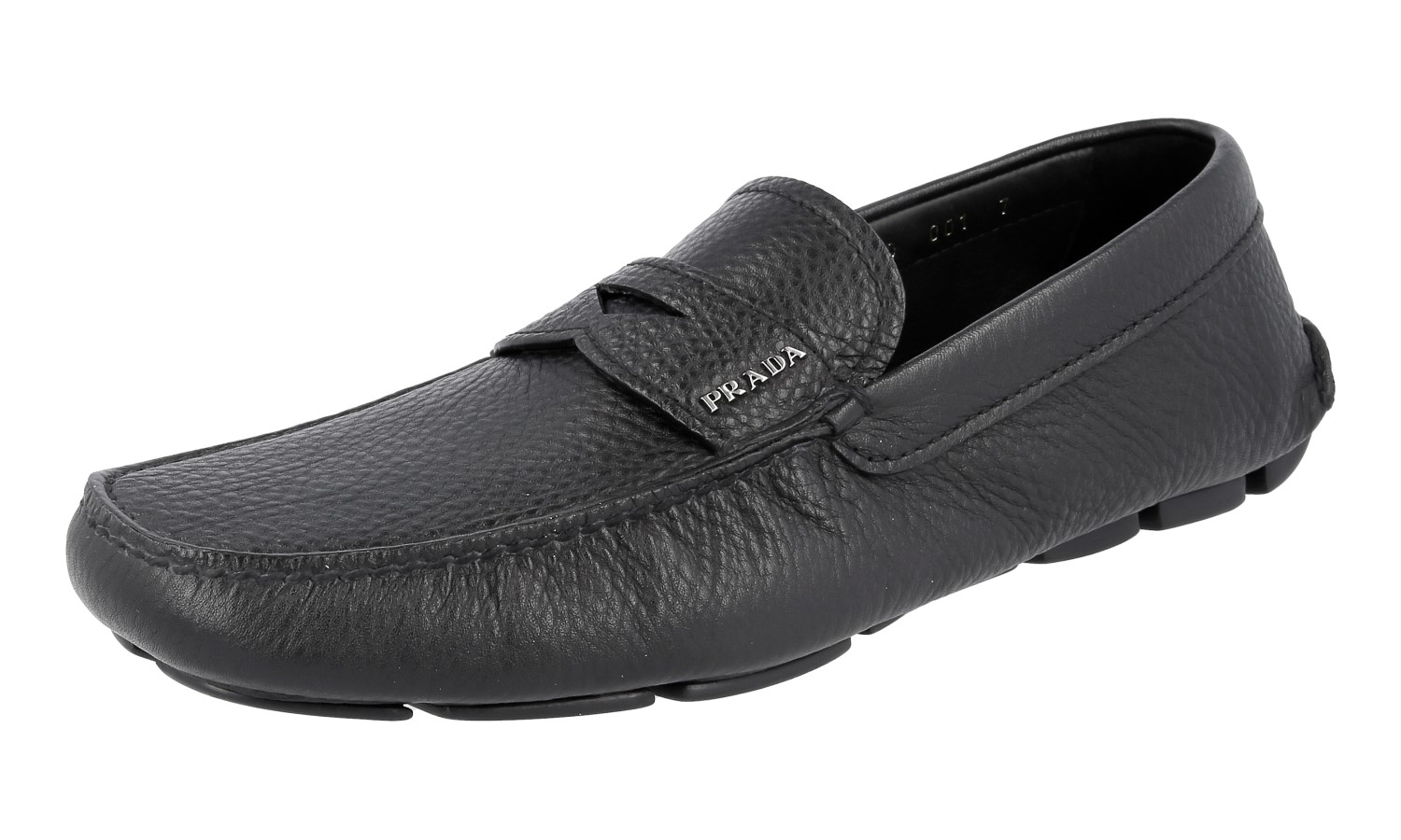 Black Leather Driving Shoes | PRADA