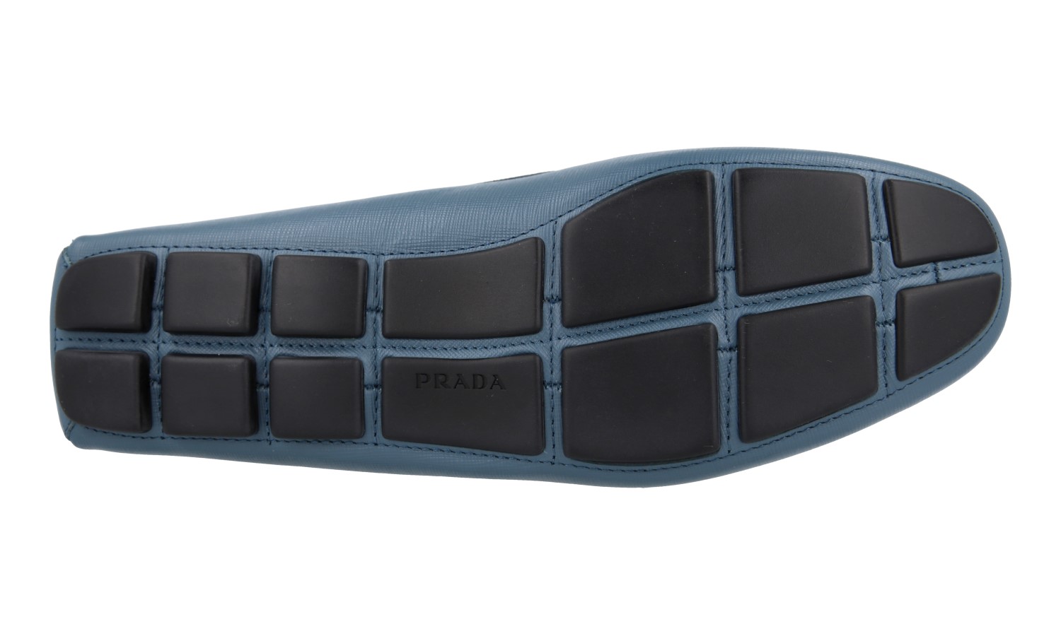 PRADA Saffiano Leather Driving Shoes Loafer Slipper - Blue  display picture 1