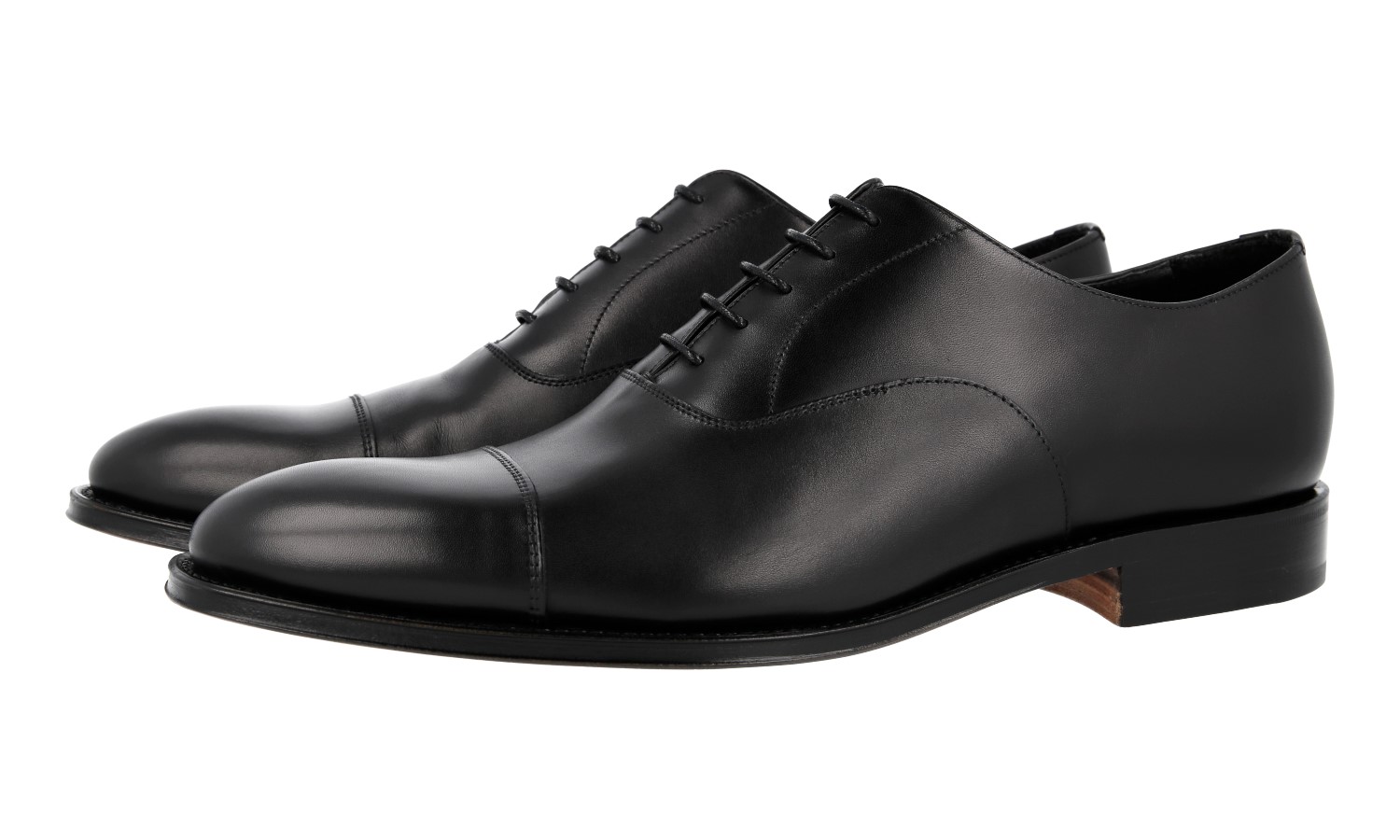 靴 Prada archive leather shoes dress PRADA Leather Oxford Cap Toe Dress Shoes 2EB129 Black Matt - US