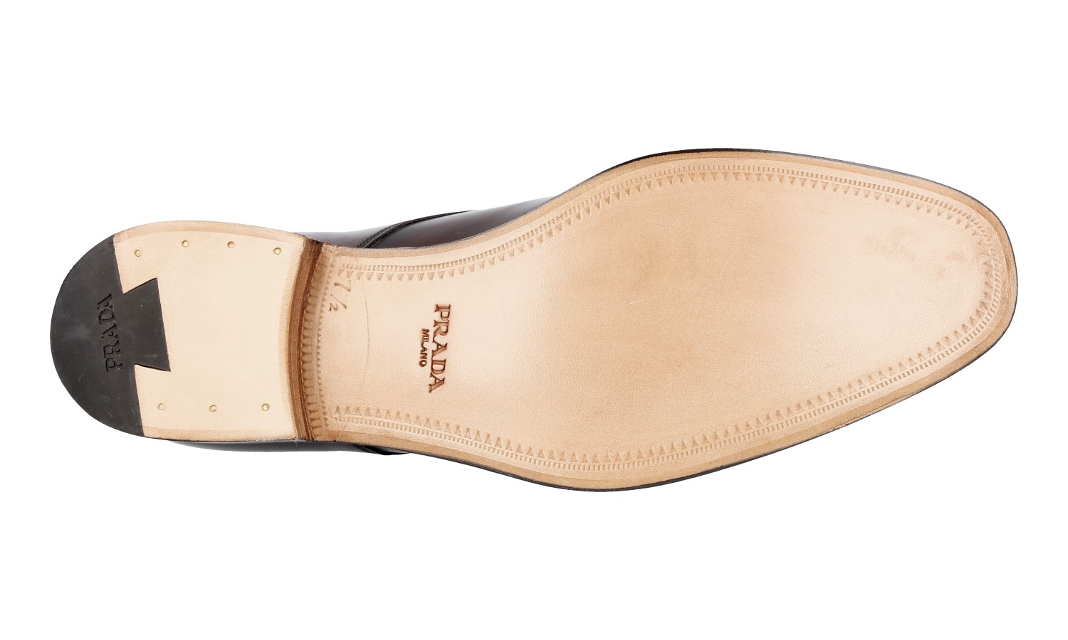PRADA Cap Toe Derby Dress Shoes - Leather Sole - Brown - NEW  display picture 1