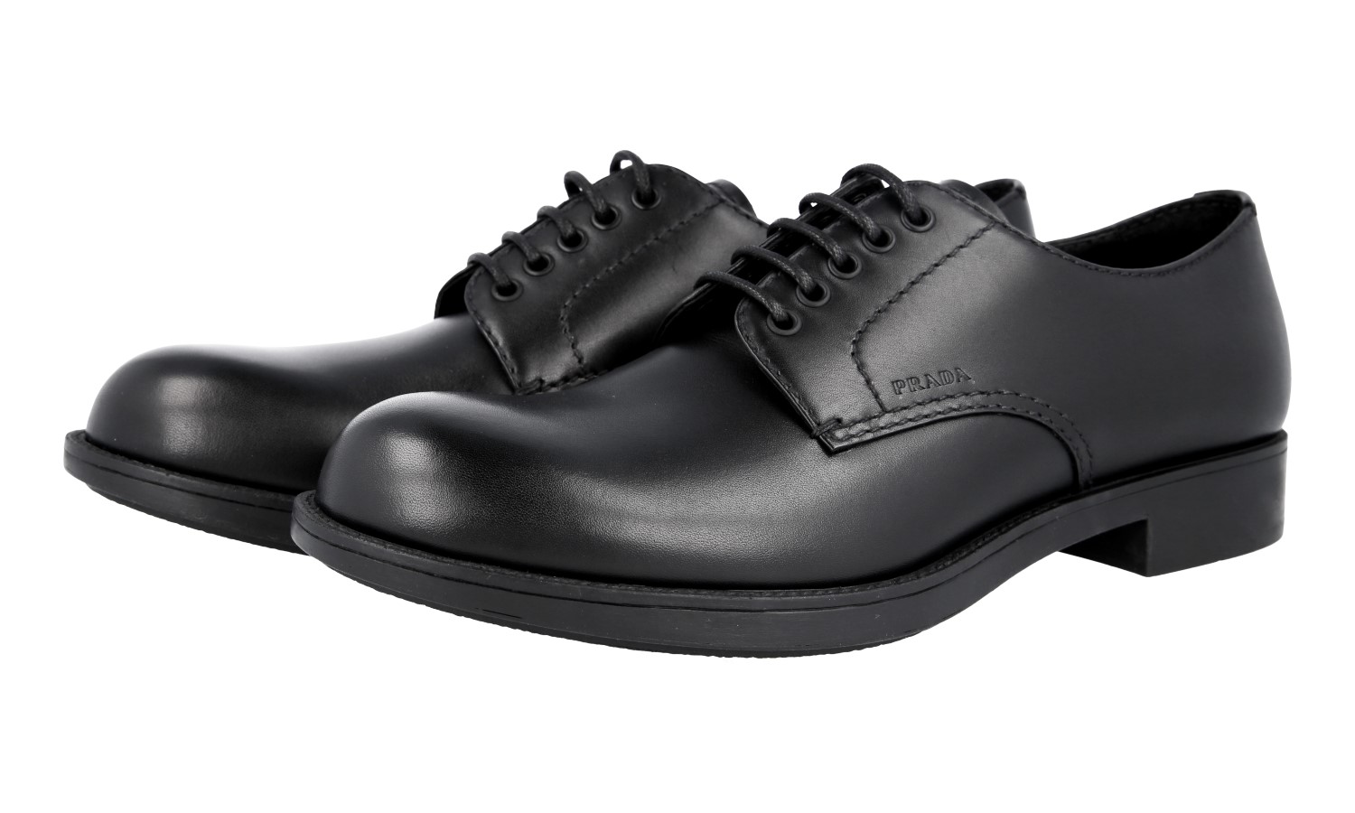 PRADA Leather Derby Dress Business Shoes - 2EE191 - Black - NEW | eBay