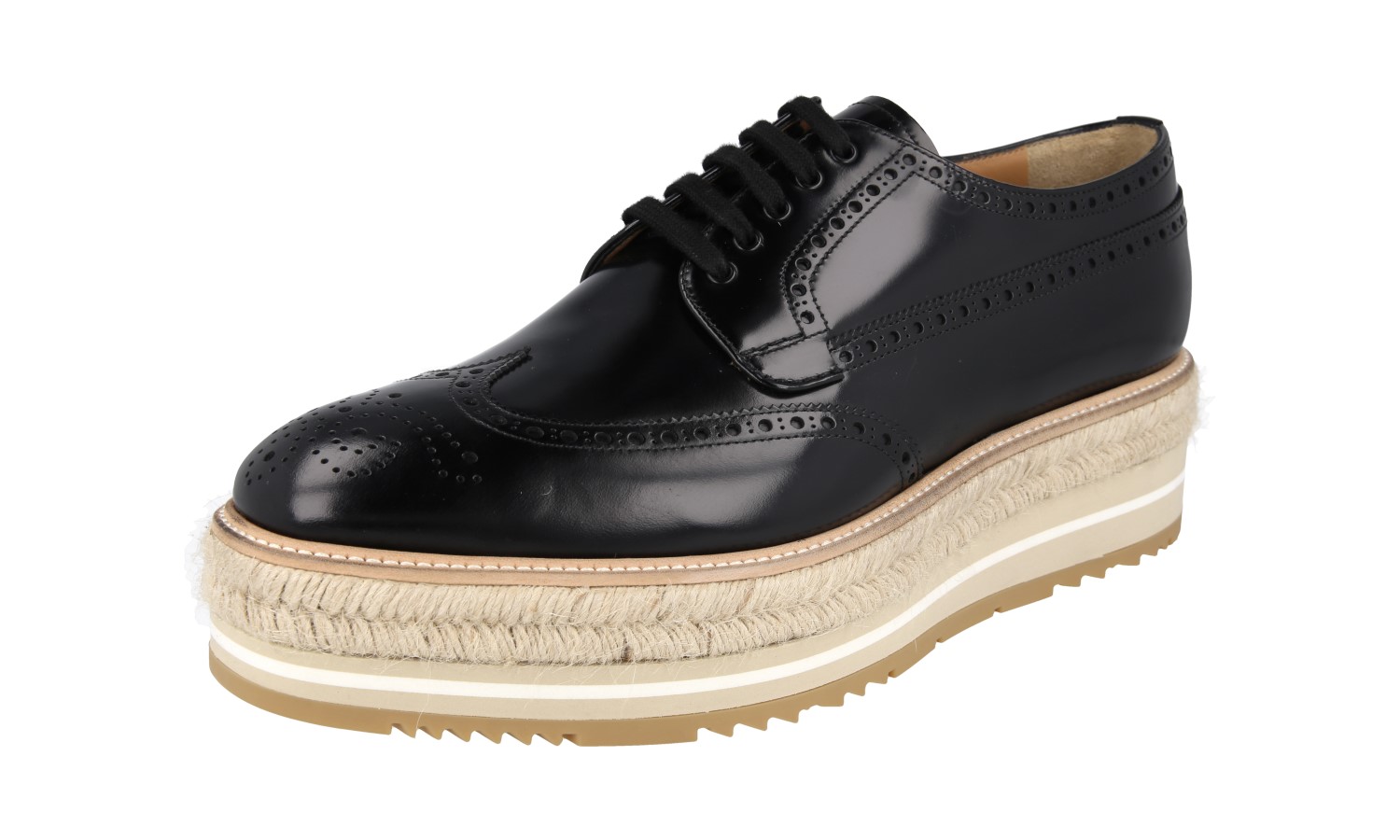 PRADA PLATFORM DERBY BROGUE DRESS SHOES ESPADRILLES SNEAKERS 