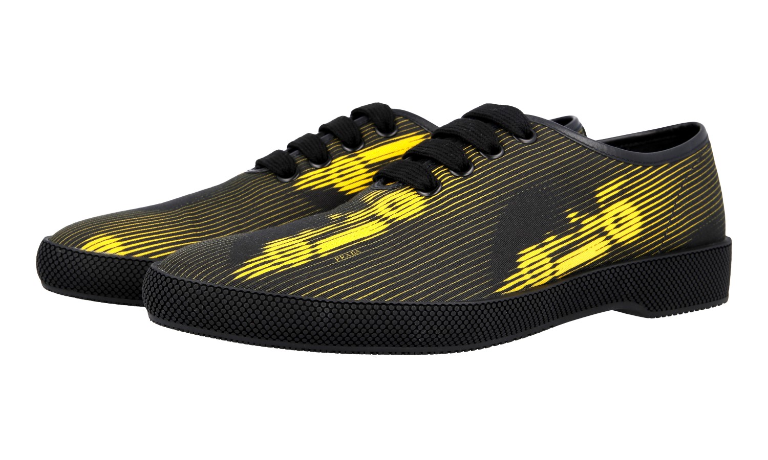 prada yellow and black sneakers
