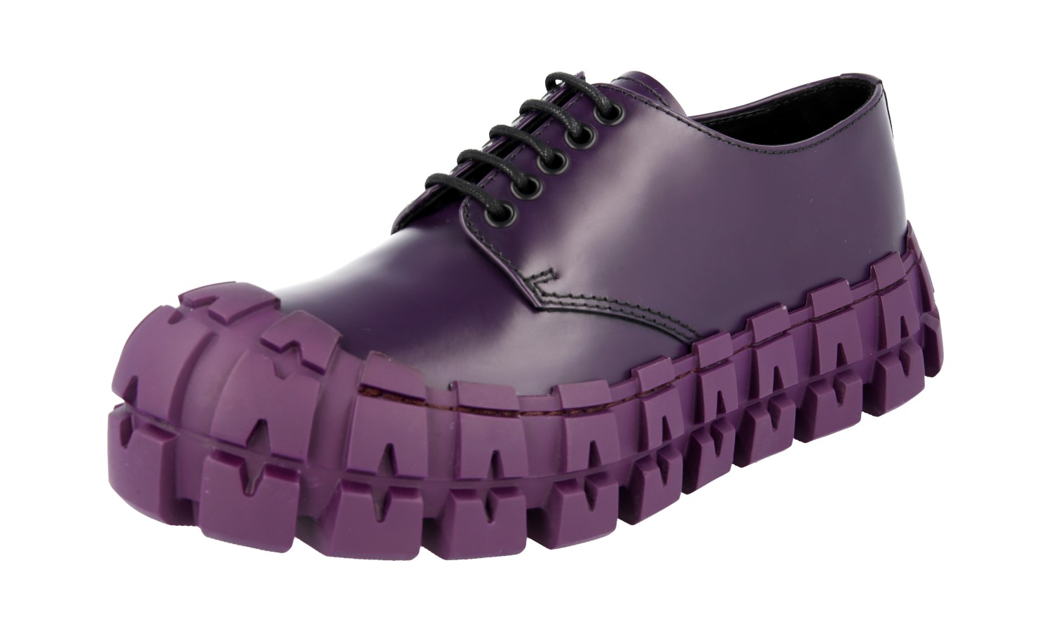 Prada Runway Fall 2012 Rubber Dipped Leather Oxford Chunky