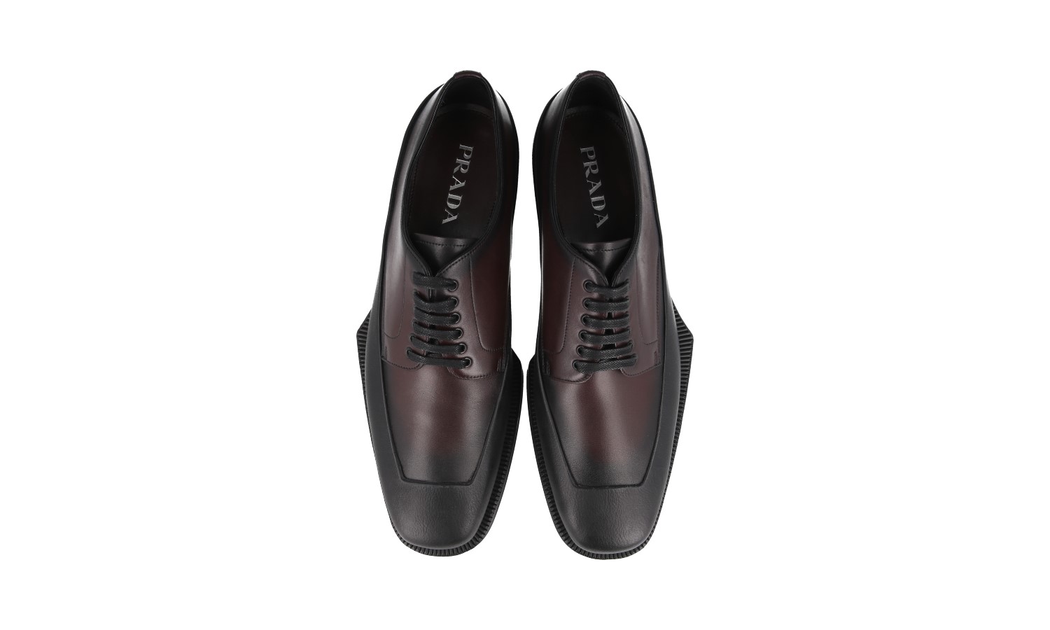 PRADA DERBY RUBBERIZED CHUNKY SOLE DRESS SHOES 2EG413