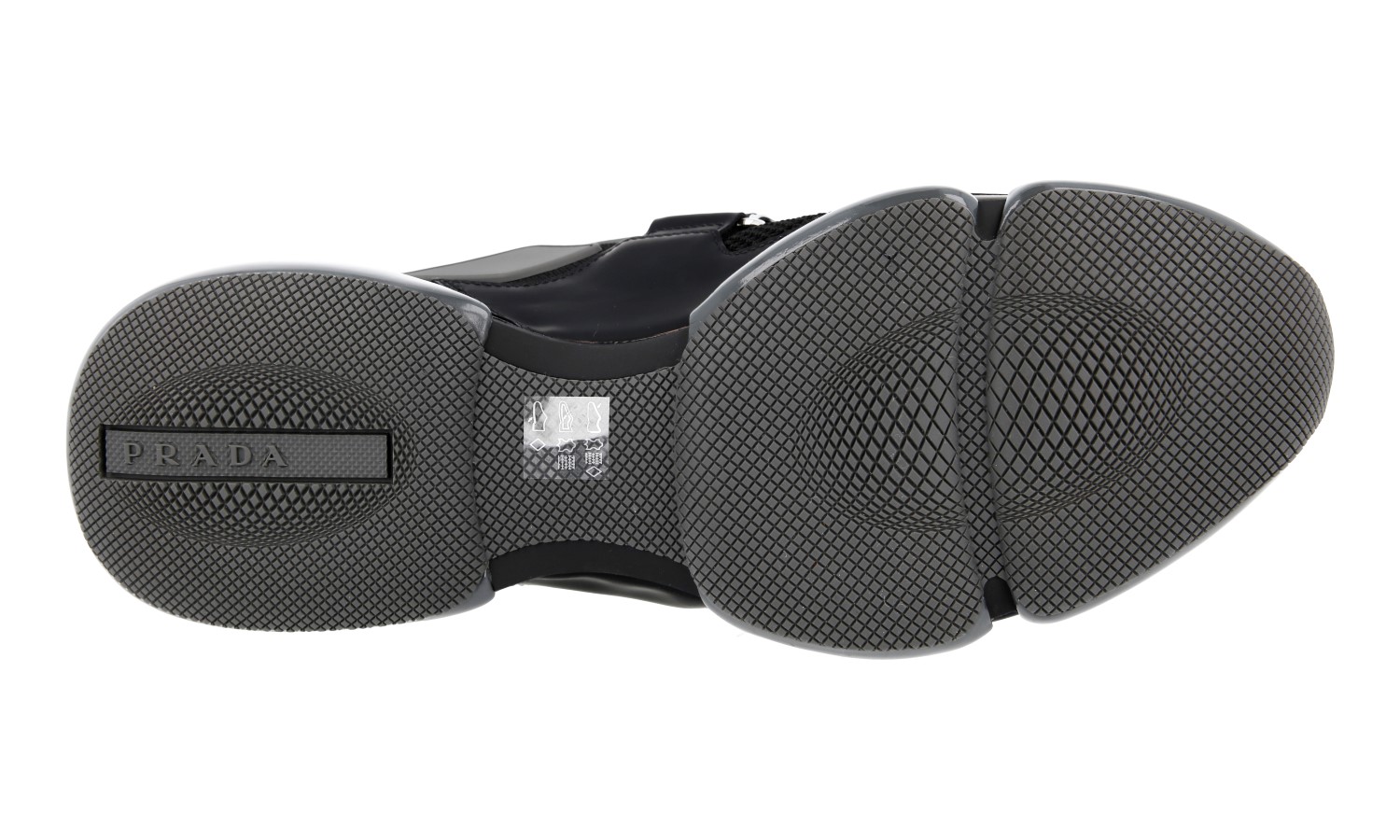 PRADA Cloudbust Slip On Sneakers - 2OG064 Black Grey Blue