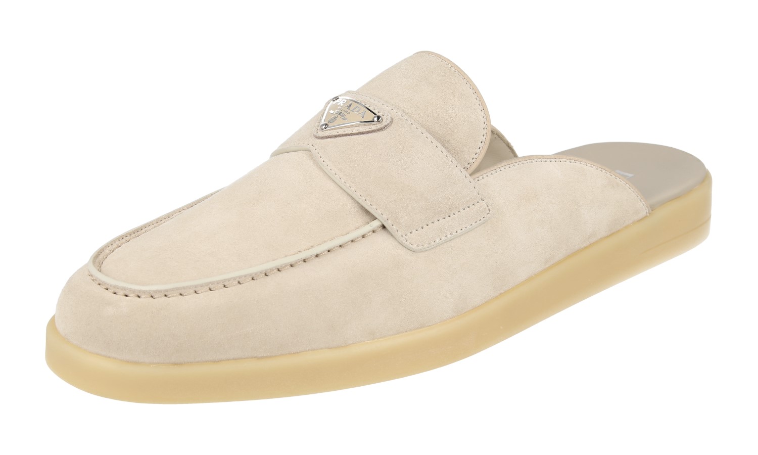 PRADA ベージュ ポインテッドトゥミュール PRADA Suede Mules Slipper Sandals Loafer - 2OG125 - Beige - NEW