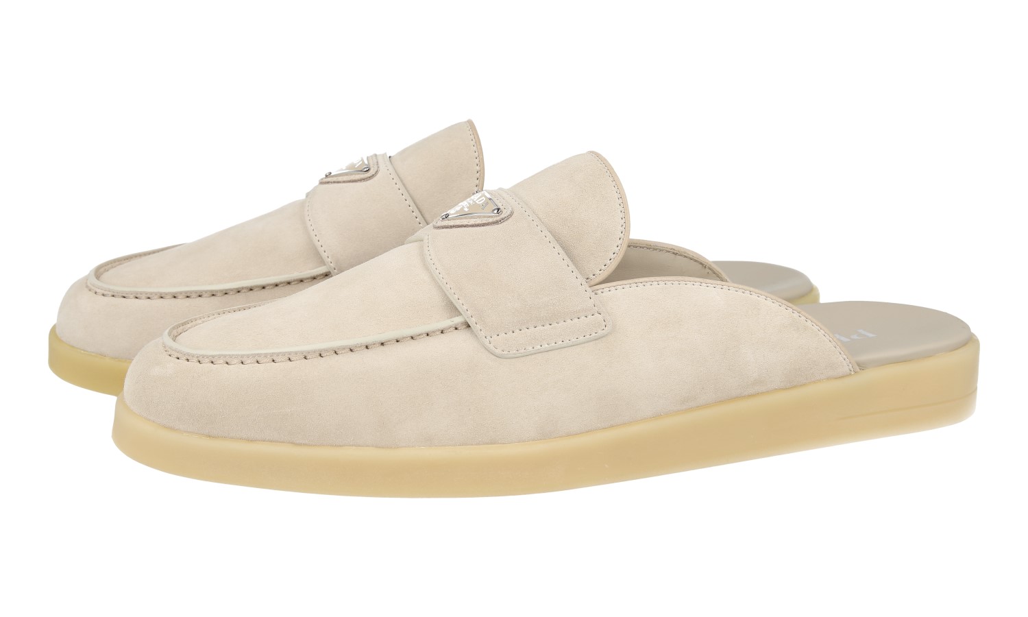 archive PRADA Suede Mulesスウェード ミュール パンプス PRADA Suede Mules Slipper Sandals Loafer - 2OG125 - Beige - NEW