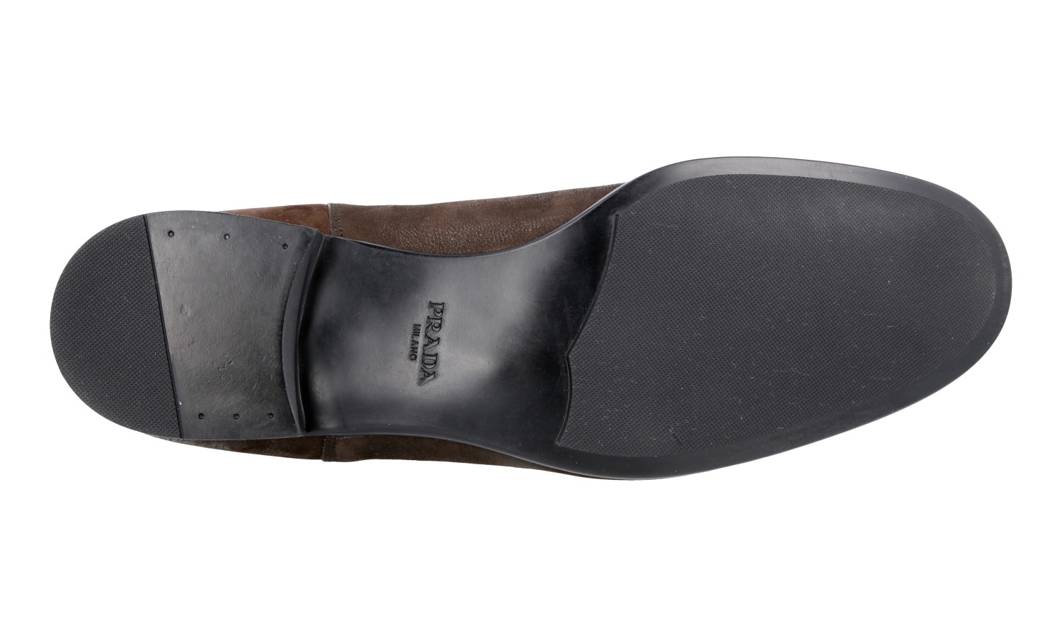 LUXURY PRADA CHELSEA BOOTS SHOES 2T2723 BROWN LEATHER NEW US  display picture 2