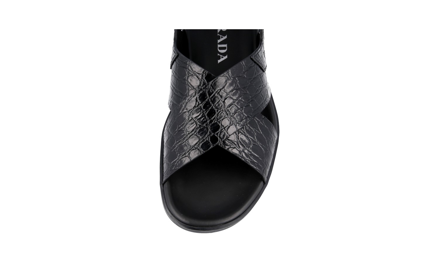 サンダル PRADA 2X2997_3F33_F0002 LEATHER CRISSCROSS SANDALS Prada Leather Crisscross Sandals | Saks Fifth Avenue