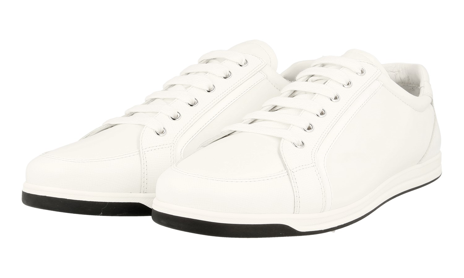 prada raised sole low tops white