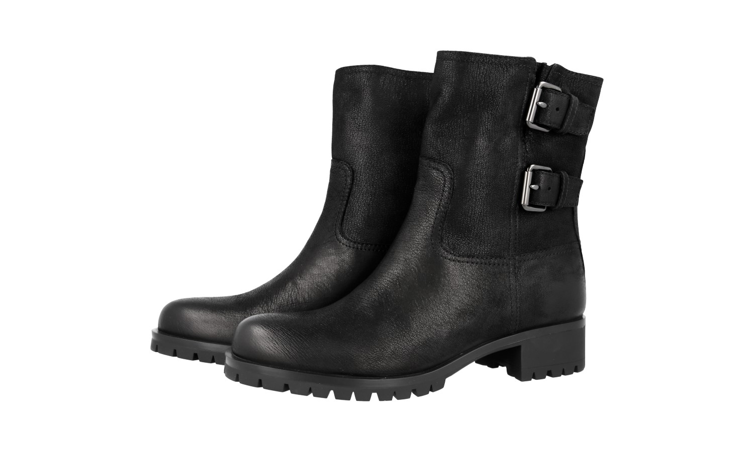 LUXURY PRADA HALF-BOOT SHOES 3U6376 BLACK LEATHER NEW US 11 LUXURY PRADA HALF-BOOT SHOES 3U6376 BLACK LEATHER NEW US 11