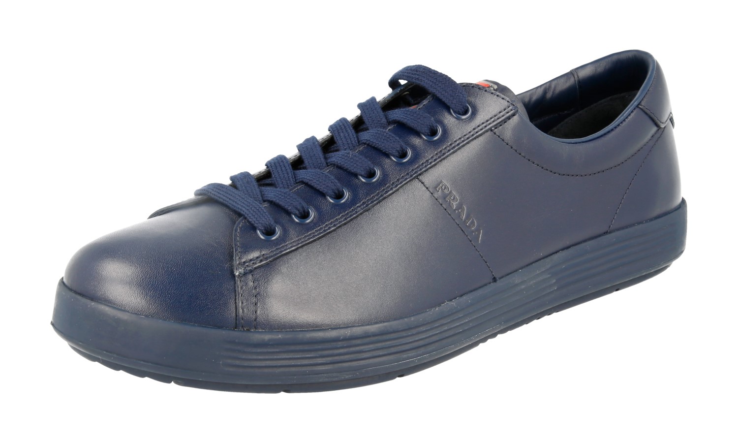 スニーカー PRADA Navy Blue Leather Sneakers PRADA LINEA ROSSA SNEAKERS SHOES 4E2860 NAVY BLUE LEATHER US