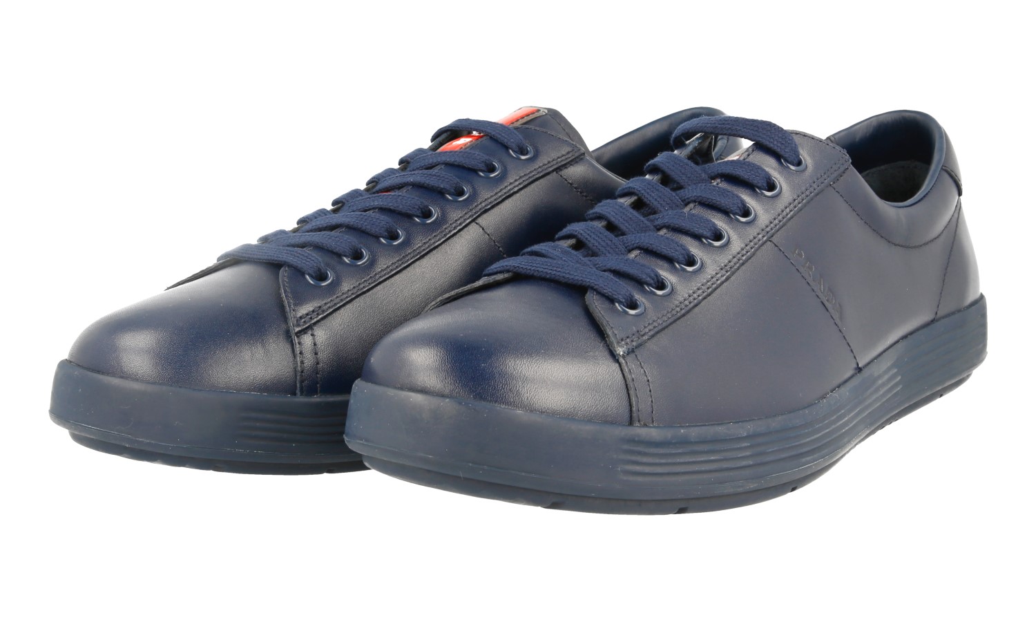PRADA LINEA ROSSA SNEAKERS SHOES 4E2860 NAVY BLUE LEATHER US