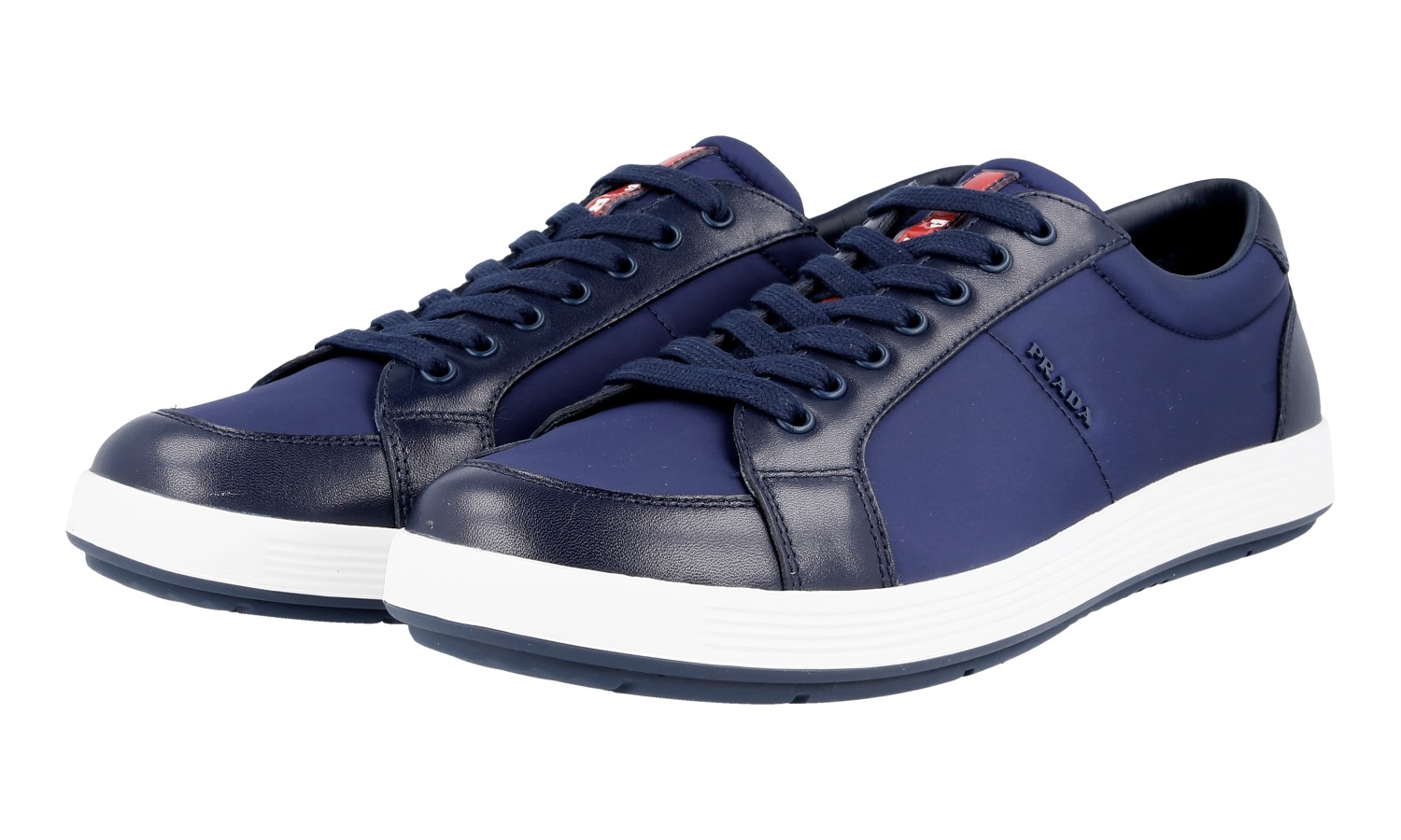 スニーカー PRADA Navy blue leather sneakers (2EE427FG000MN0 F0216) Prada Navy blue leather sneakers | Wanan Luxury