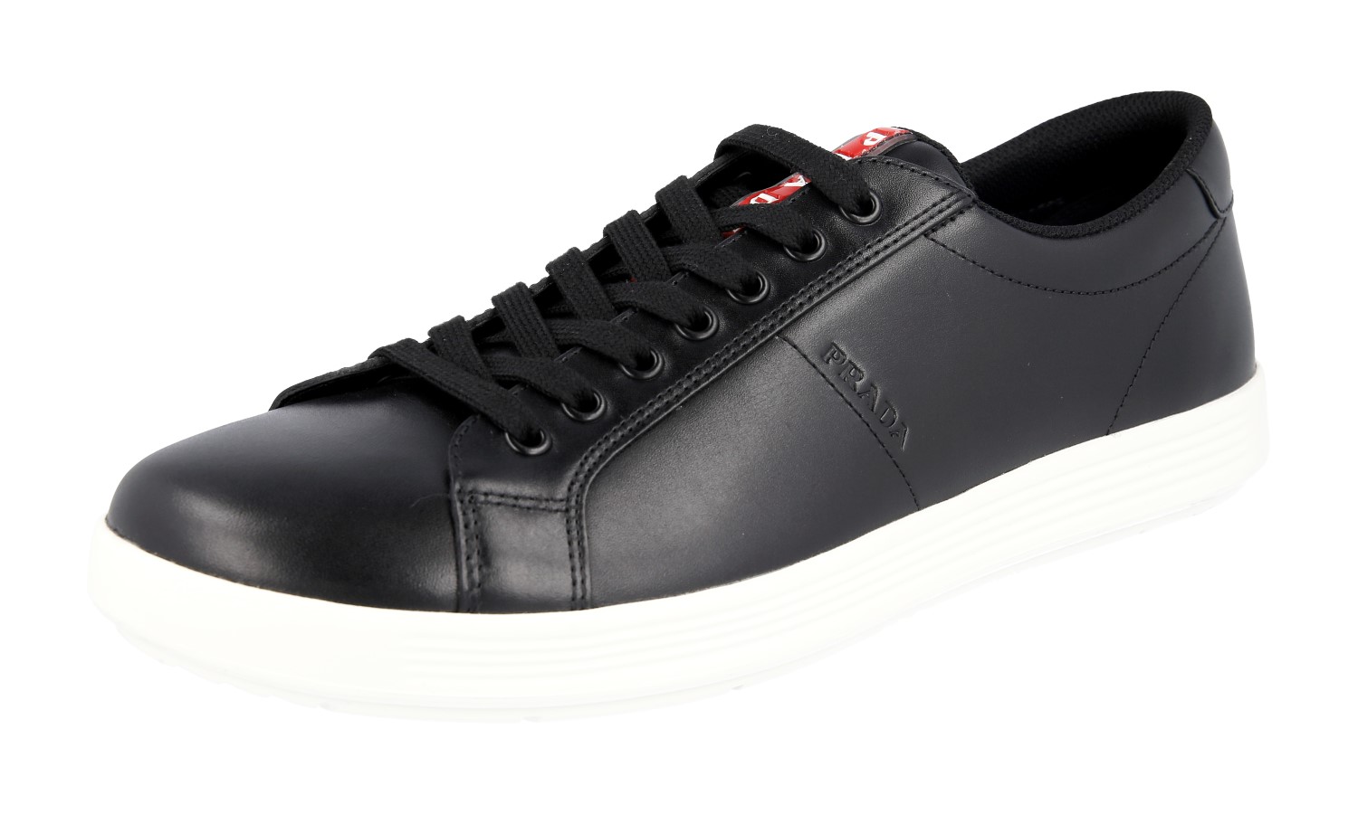 スニーカー PRADA SNEAKERS PRADA DOWNTOWN SNEAKERS SHOES 1E144N WHITE/BLACK LEATHER US