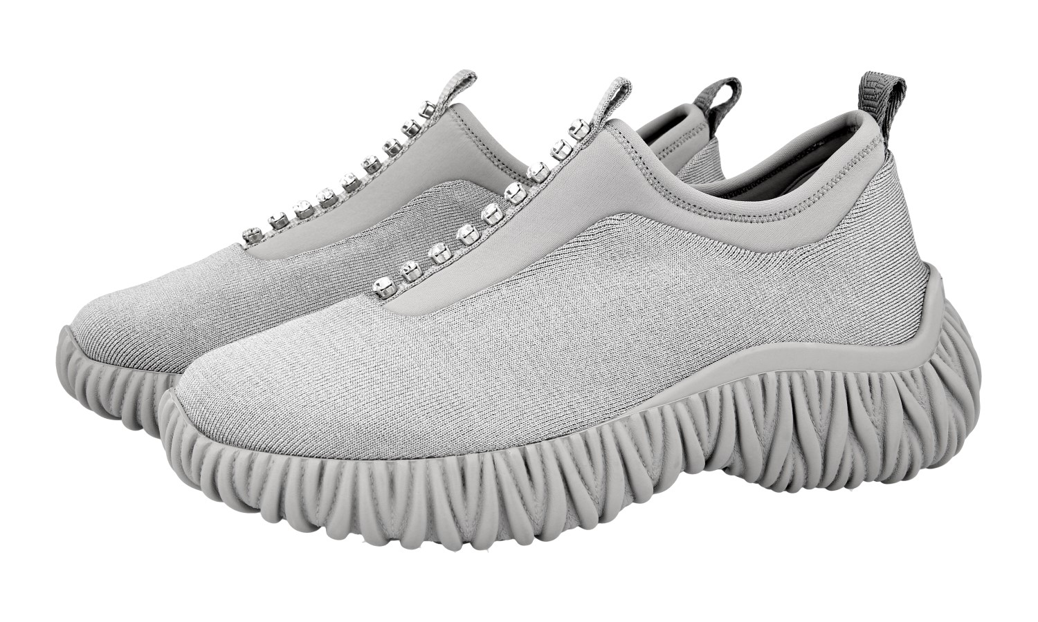 ［大人気！］MIU MIU Sneakers 5E387EF0053L48F0A8Z Miu Miu Denim Sneakers | Neutrals | FARFETCH