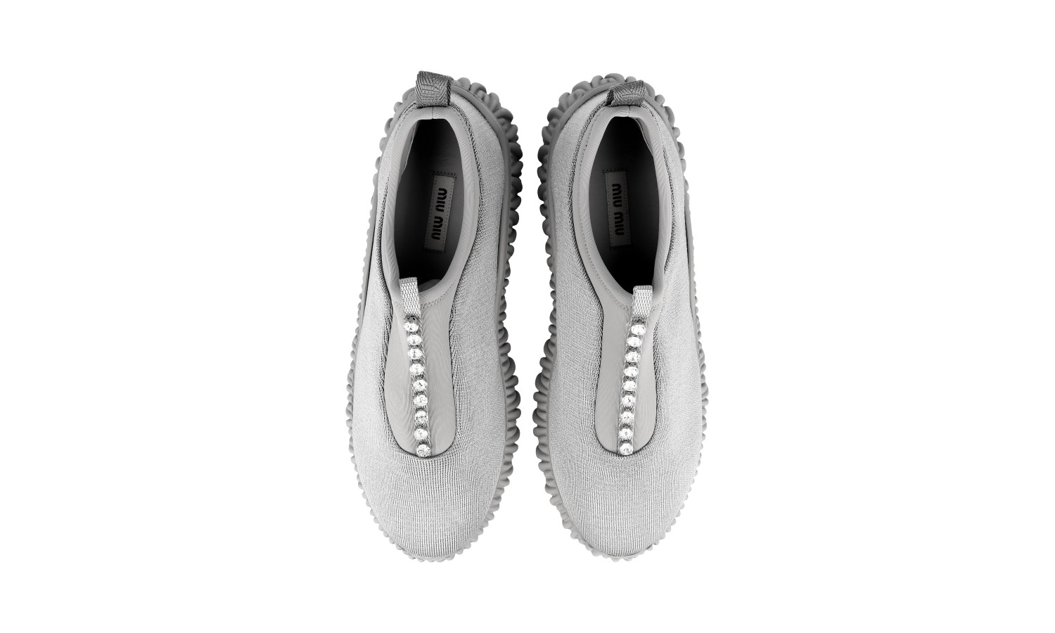 LUXURY MIU MIU BY PRADA SNEAKERS SHOES 5S375D GREY NEW US 7