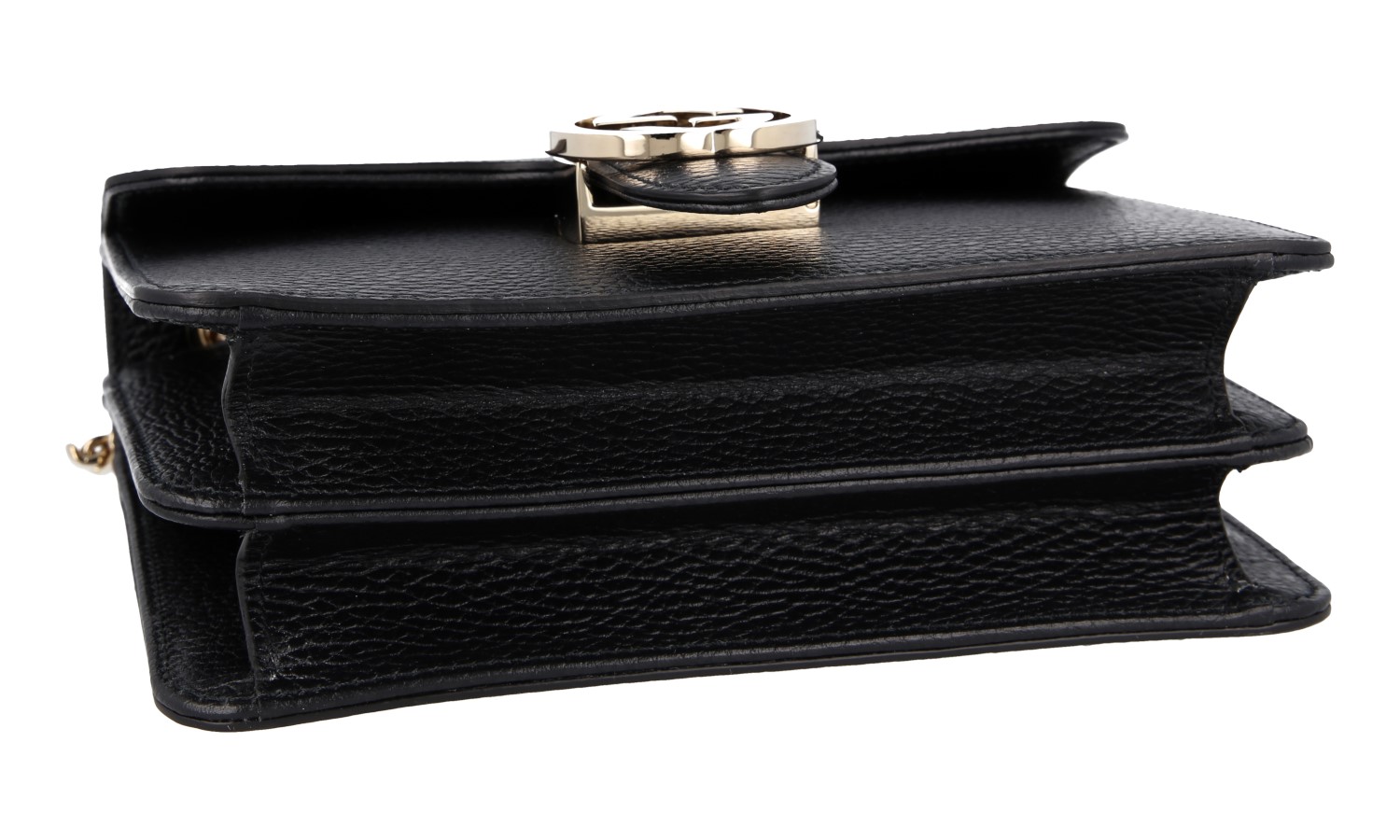GUCCI GG SHOULDER BAG HANDBAG 808086939BORSA BLACK LEATHER | eBay